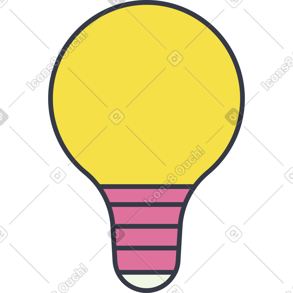 Bulb illustration in Abstract style download in PNG, SVG