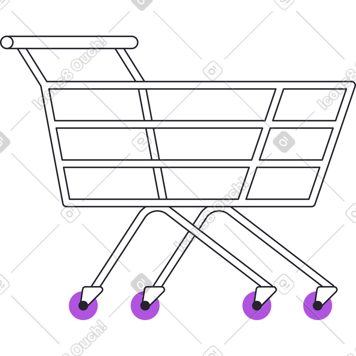 Illustration Panier vide dans le style Grapy à télécharger aux formats PNG, SVG