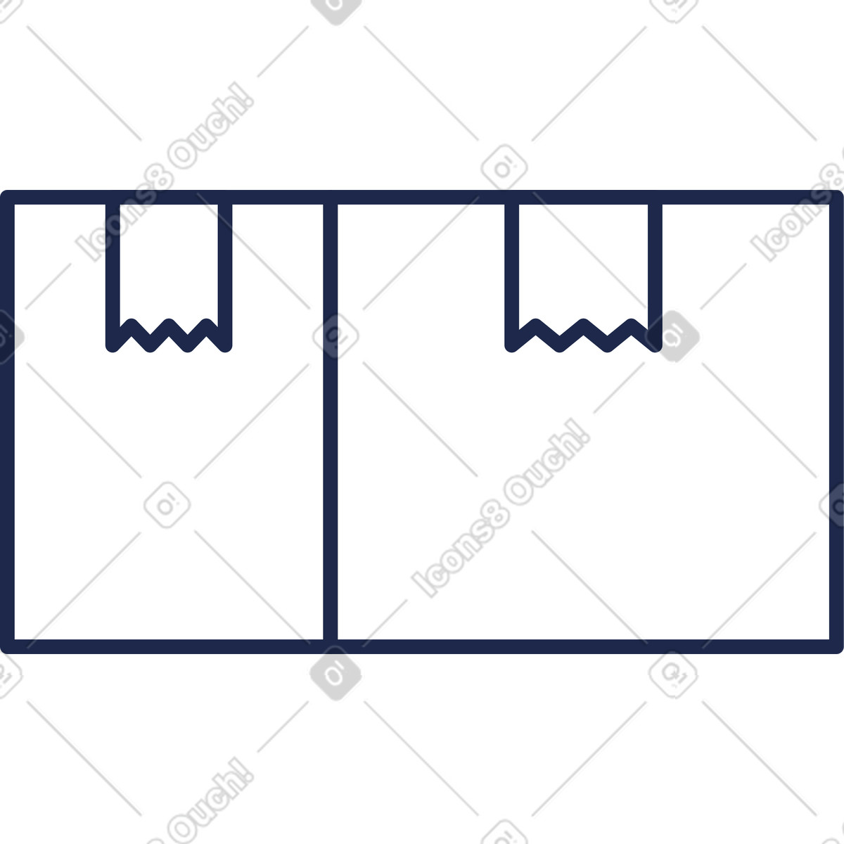 Outline スタイルの ボックス のイラストをPNG、SVG形式でダウンロード