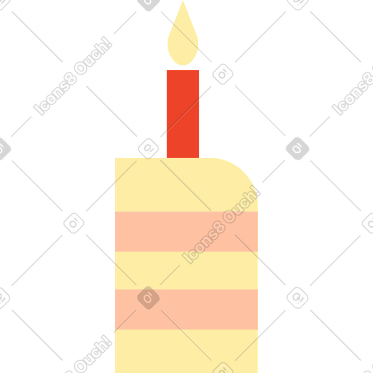 Stück geburtstagstorte-Illustration im Polar-Stil als Download in PNG, SVG