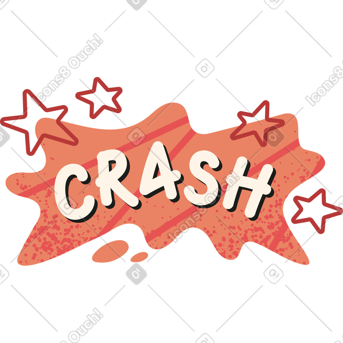 Pale スタイルの Crash sign のイラストをPNG、SVG形式でダウンロード