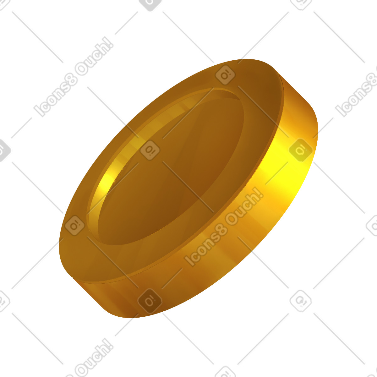 Props スタイルの Shiny golden token for game rewards or currency のイラストをPNG、SVG形式でダウンロード