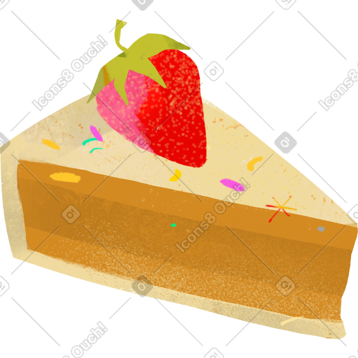 Kuchen-Illustration im Fabulous-Stil als Download in PNG, SVG