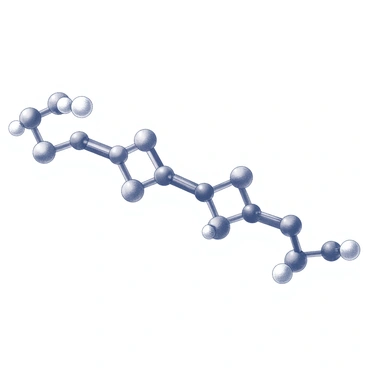 A detailed representation of a polypeptide chain. The chain consists of multiple amino acids connected by "peptide bonds." Each amino acid is shown with its distinct side chain structure, emphasizing the variations among them. The polypeptide chain is depicted in a linear form, showcasing the sequence and arrangement of the amino acids. Surrounding the chain, "intermolecular forces" are illustrated, demonstrating how these forces stabilize the structure of the polypeptide. The overall image conveys the complexity and intricacies of the molecular interactions at play.