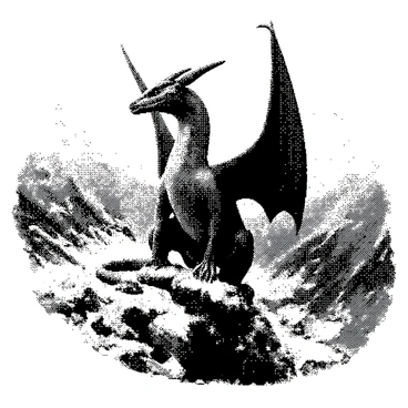 Charizard perched majestically on a snowy mountain peak overlooking a valley