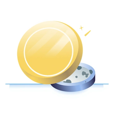 A large coin sits on a smooth surface, with one side polished and shiny, reflecting light beautifully. This side is free of any blemishes, exhibiting a brilliant sheen. The other side of the coin shows signs of age, tarnished with dark spots and a dull finish. This tarnished side appears overlooked and neglected, contrasting sharply with the gleaming side. The coin is positioned at an angle that highlights both surfaces effectively, creating a striking visual juxtaposition.