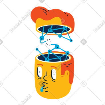 No connection animated illustration in GIF, Lottie (JSON), AE