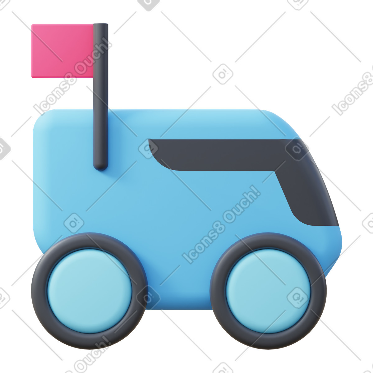 Delivery robot illustration in PNG, SVG