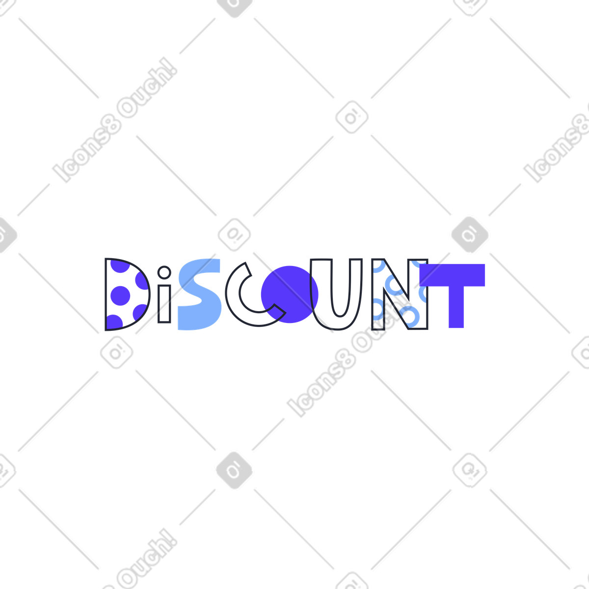 Rabatt-Illustration im Pablita-Stil als Download in PNG, SVG