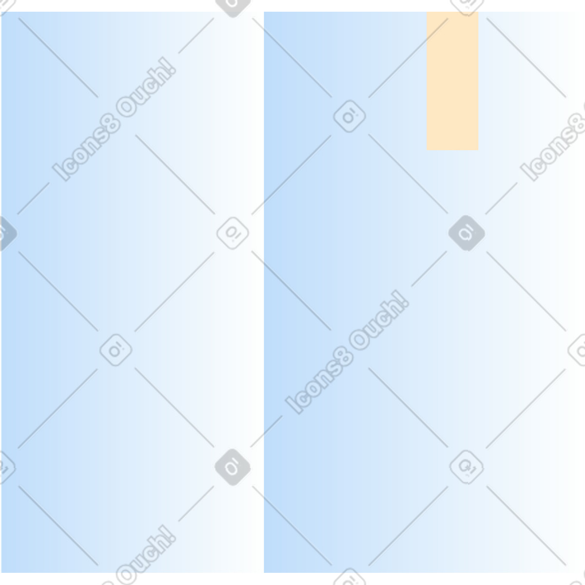 Blue box with gradient illustration in Marginalia style download in PNG, SVG