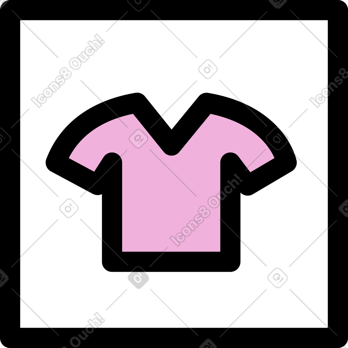 Kleider-Illustration im Mochi-Stil als Download in PNG, SVG