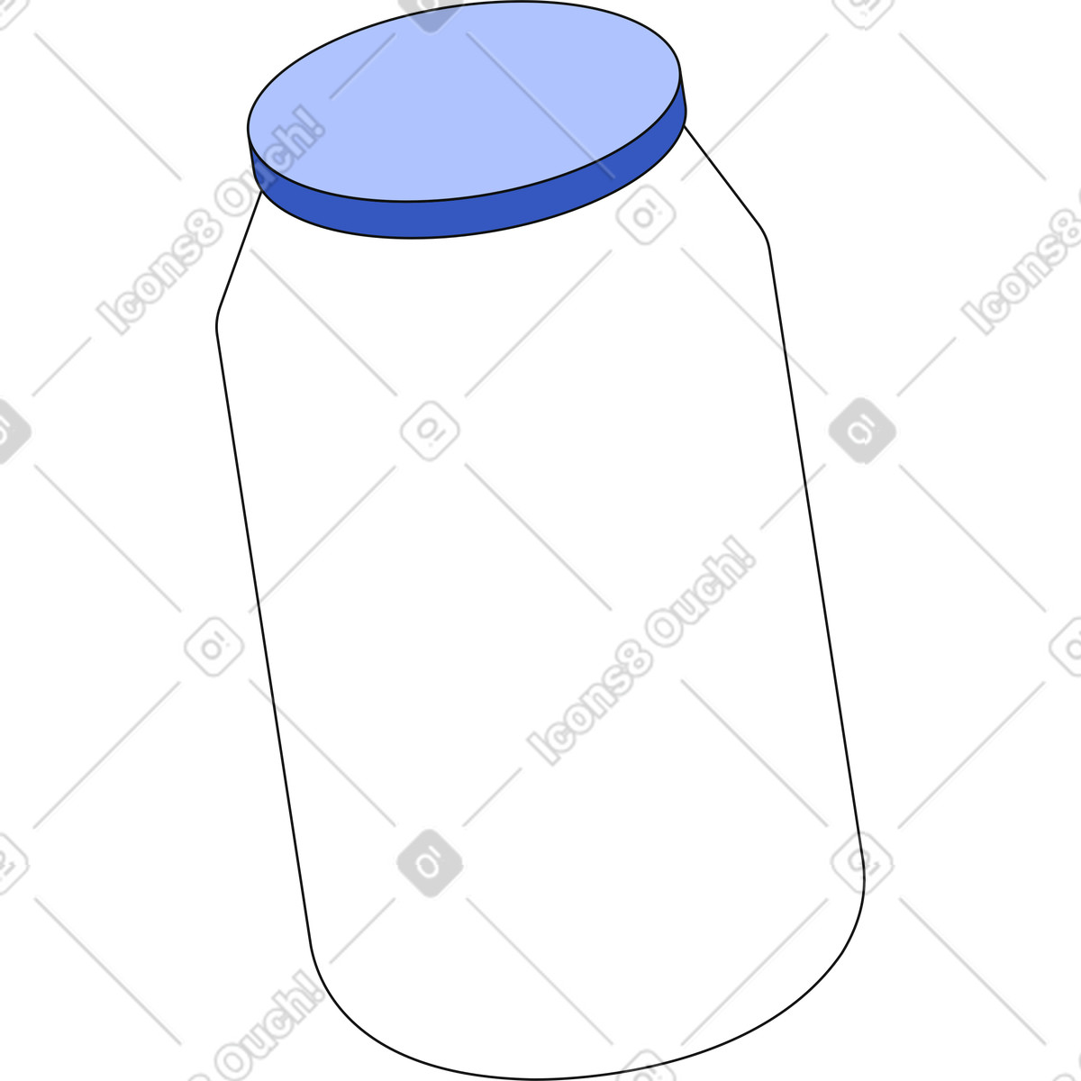 Jar illustration in Techny style download in PNG, SVG