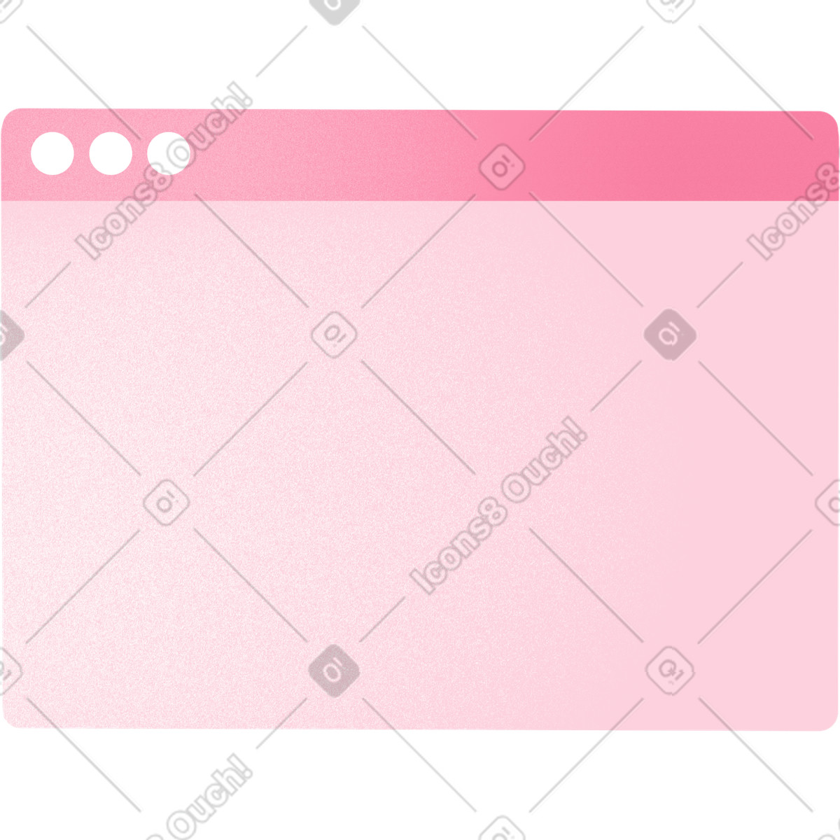 Ilustración Pink browser window en estilo Joy a descargar en PNG y SVG