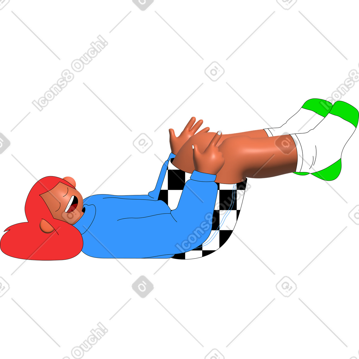 Ilustración Woman lying down and saying something en estilo Pop a descargar en PNG y SVG
