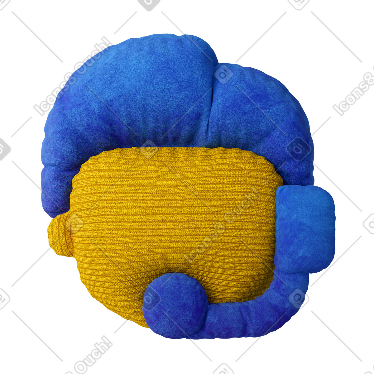 Male operator profile avatar with headset illustration in 3D Plush icons style download in PNG, SVG