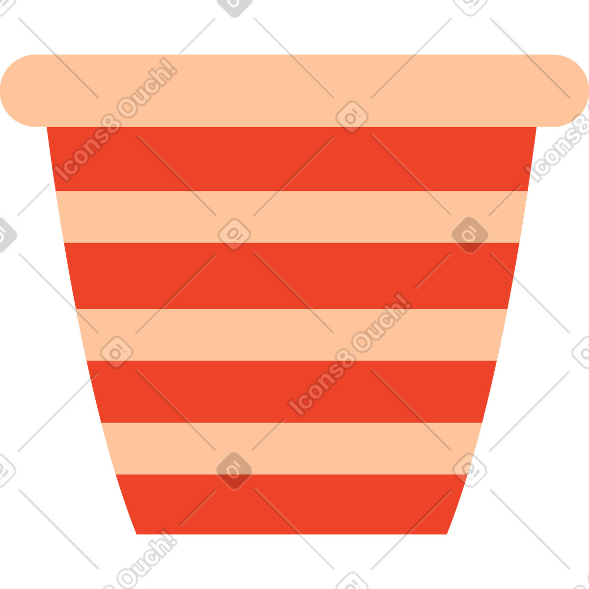 Vaso di fiori illustrazione in stile Polar scarica in PNG, SVG