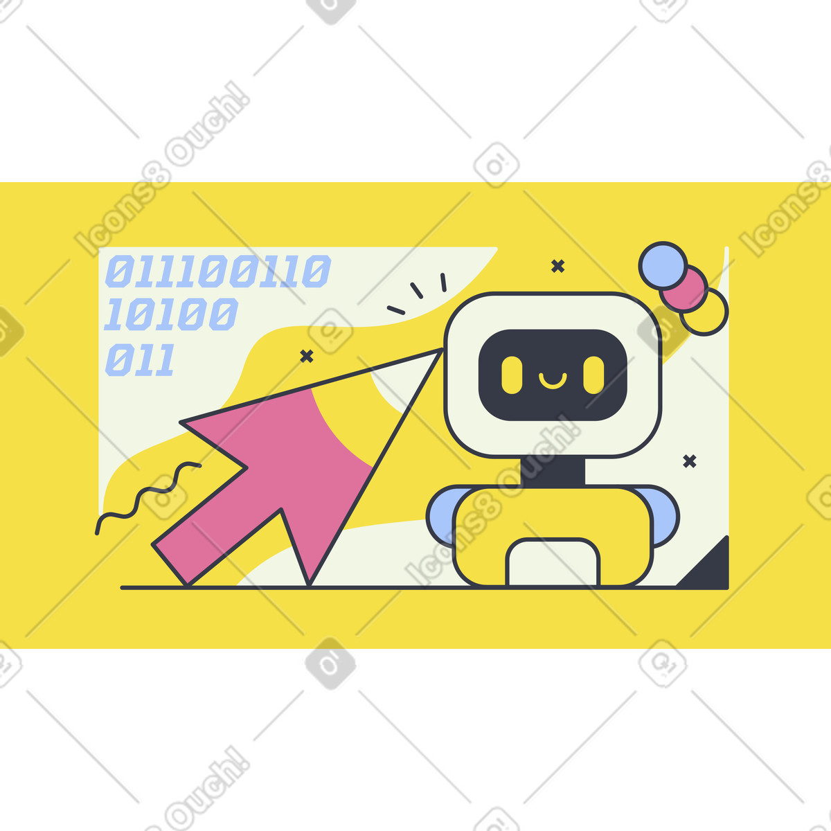 Robots illustration in Abstract style download in PNG, SVG