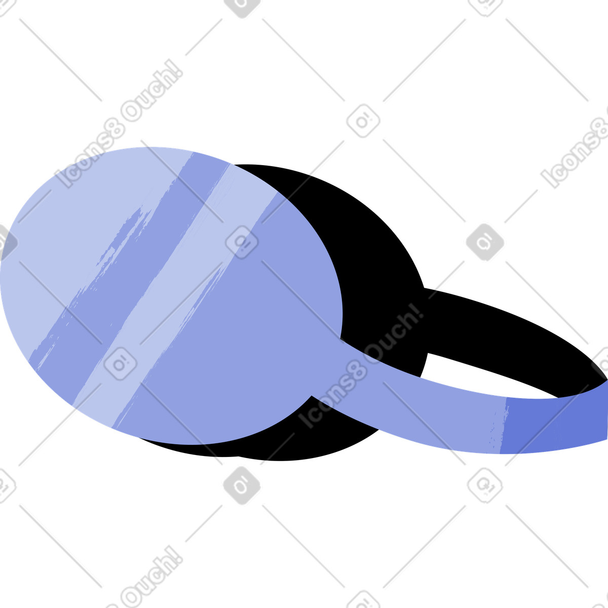 下载 Juicy 风格的 紫色的大耳机 插画，支持 PNG、SVG 格式