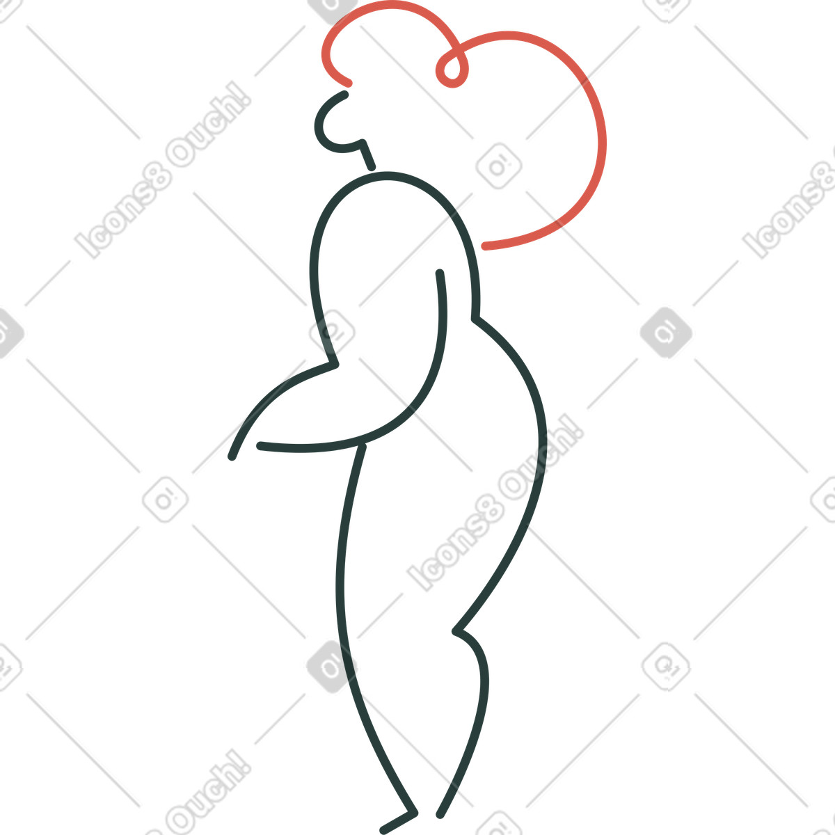Groom illustration in Macaroni style download in PNG, SVG