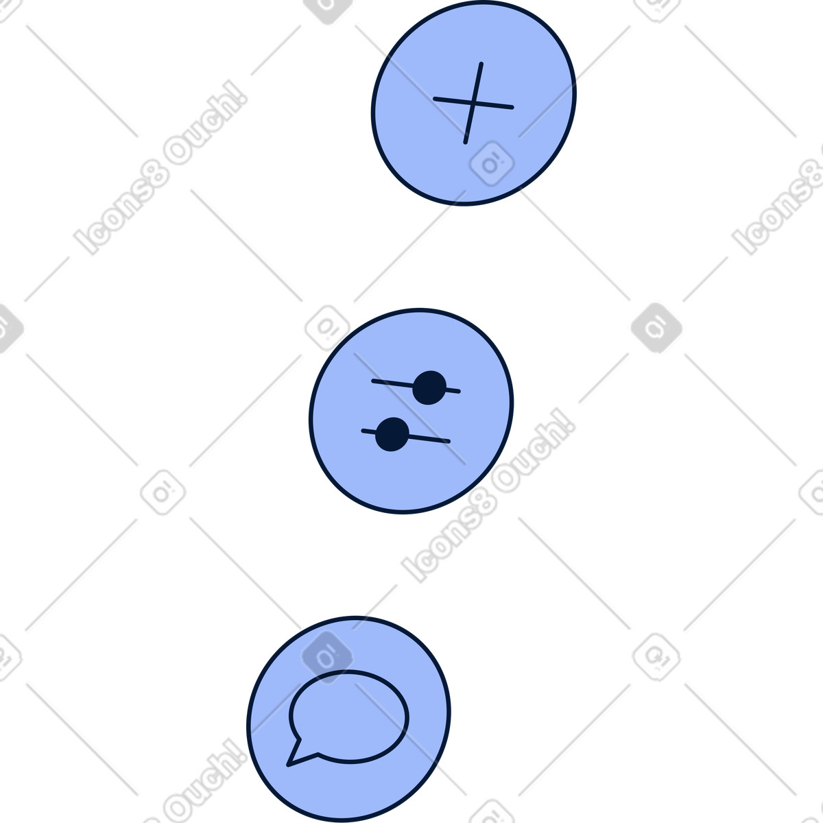 Buttons illustration in Neat style download in PNG, SVG