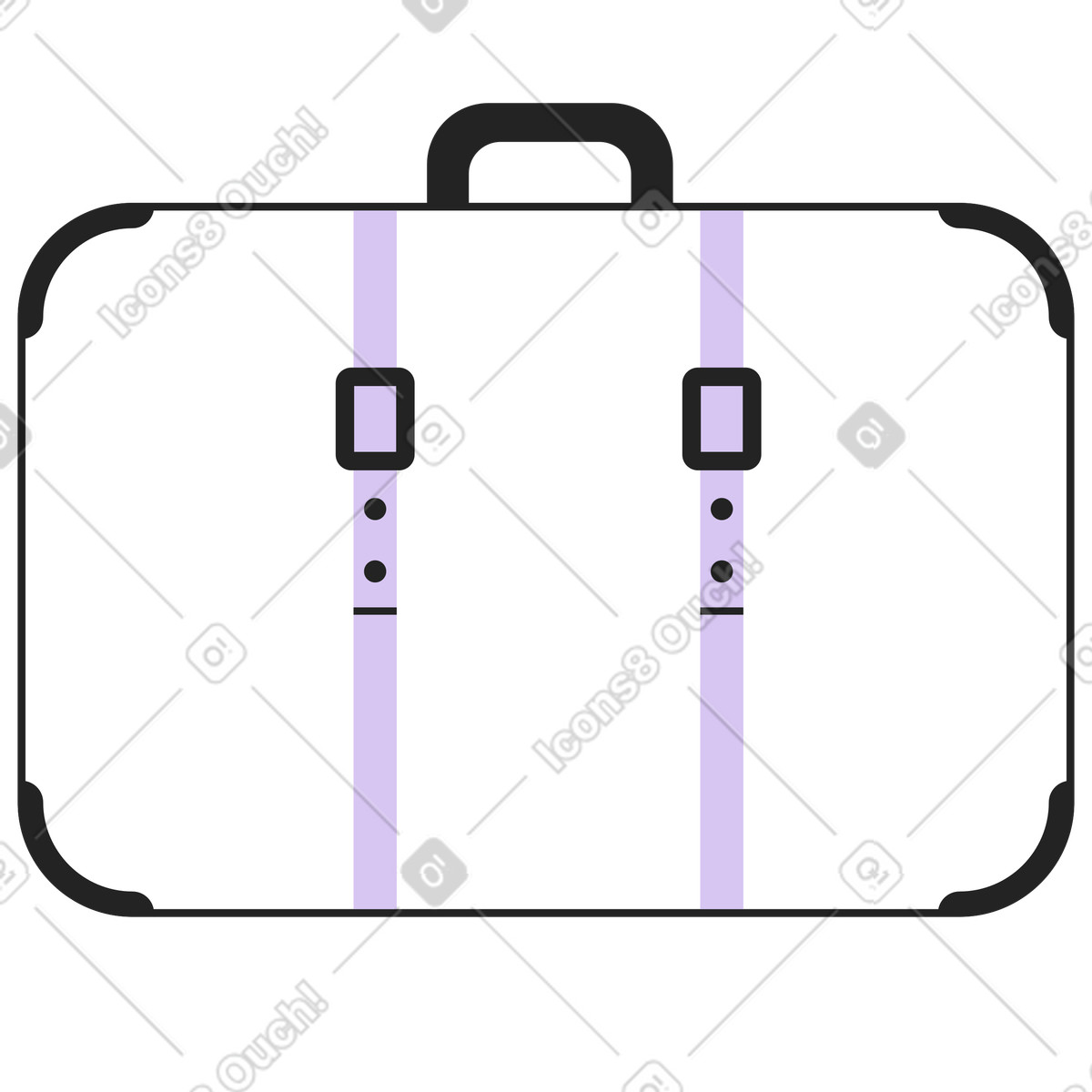 Sammy Line 스타일의 여행 가방 일러스트레이션 PNG, SVG 다운로드
