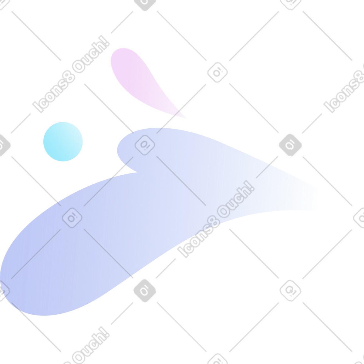 Decorative composition with drops in pastel colors illustration Airy style download PNG, SVG