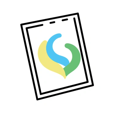A simple mirror with a plain frame is positioned against a neutral background. The surface of the mirror reflects a colorful and vibrant aura. The aura is depicted with swirling hues of blue, green, and yellow, radiating outward from a central point. The aura appears to be alive with movement, showcasing different shades blending into one another, creating a striking visual contrast against the smooth, reflective surface of the mirror.