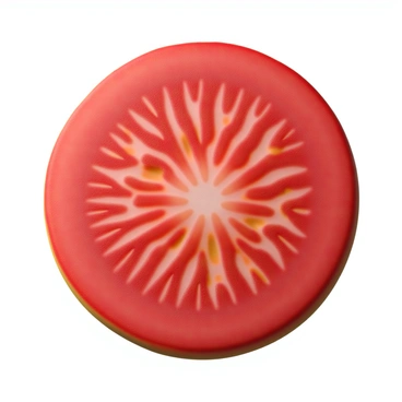 Close-up of a sliced vegetable with visible vein-like patterns resembling arteries