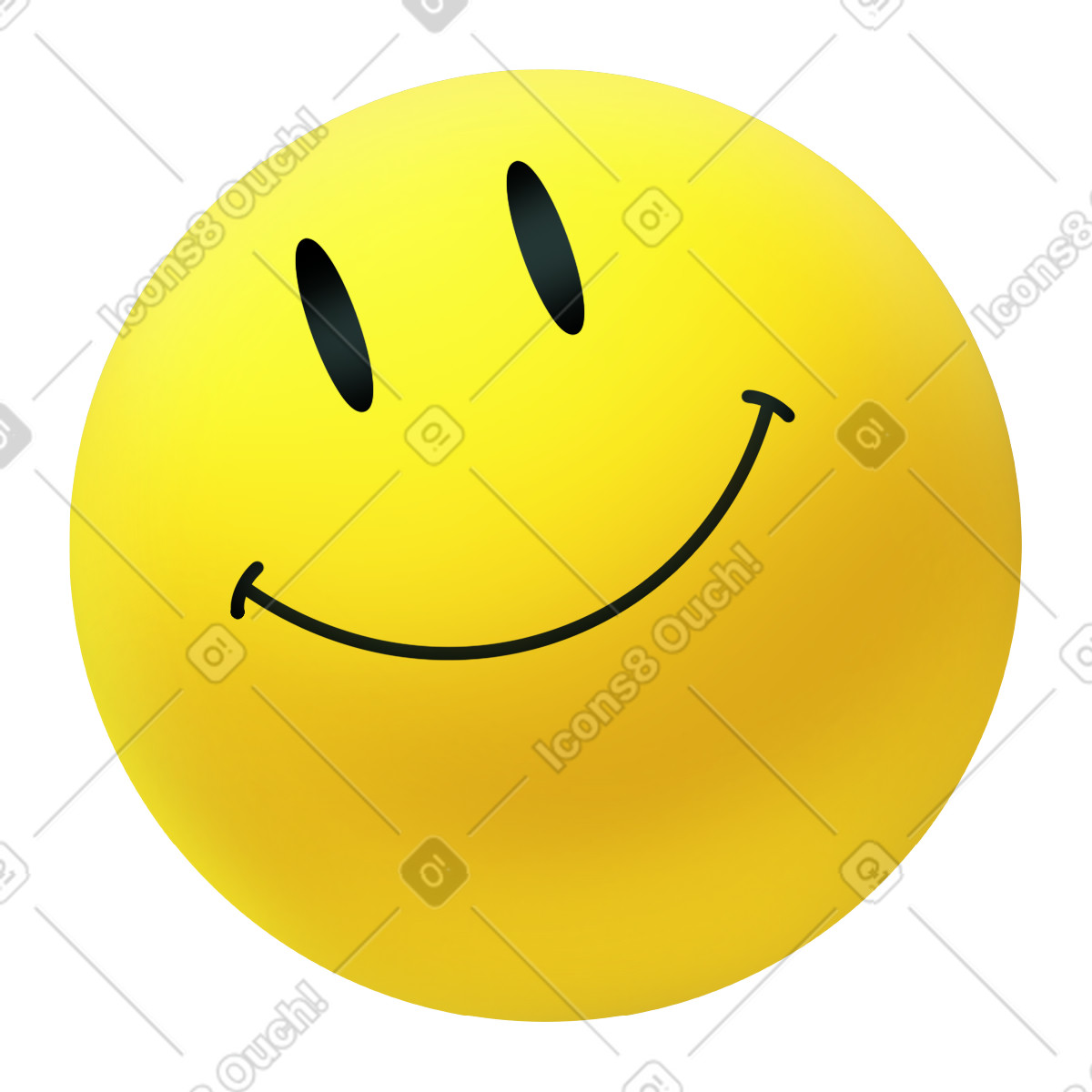 Jumble スタイルの Volumetric smiley のイラストをPNG、SVG形式でダウンロード