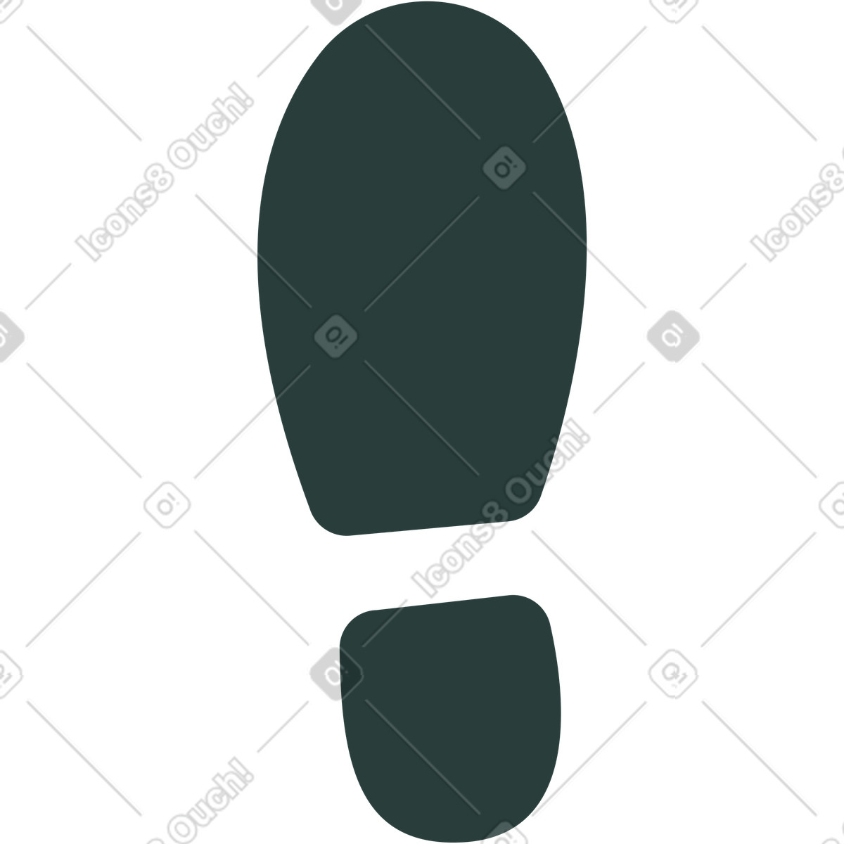 Ilustração de Pegada em no estilo Macaroni para baixar em PNG, SVG