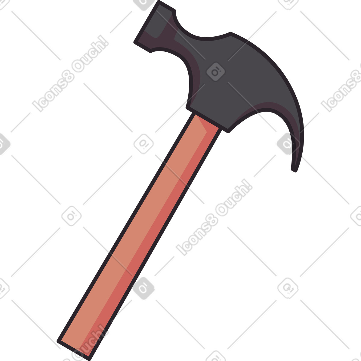Hammer illustration in Eastwood style download in PNG, SVG