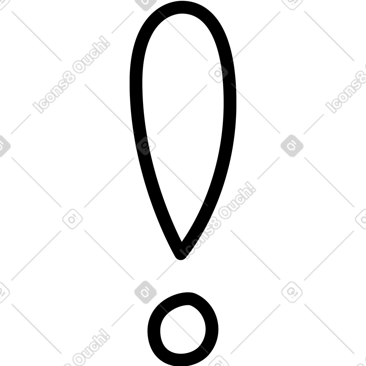 Twirl 스타일의 느낌표 일러스트레이션 PNG, SVG 다운로드