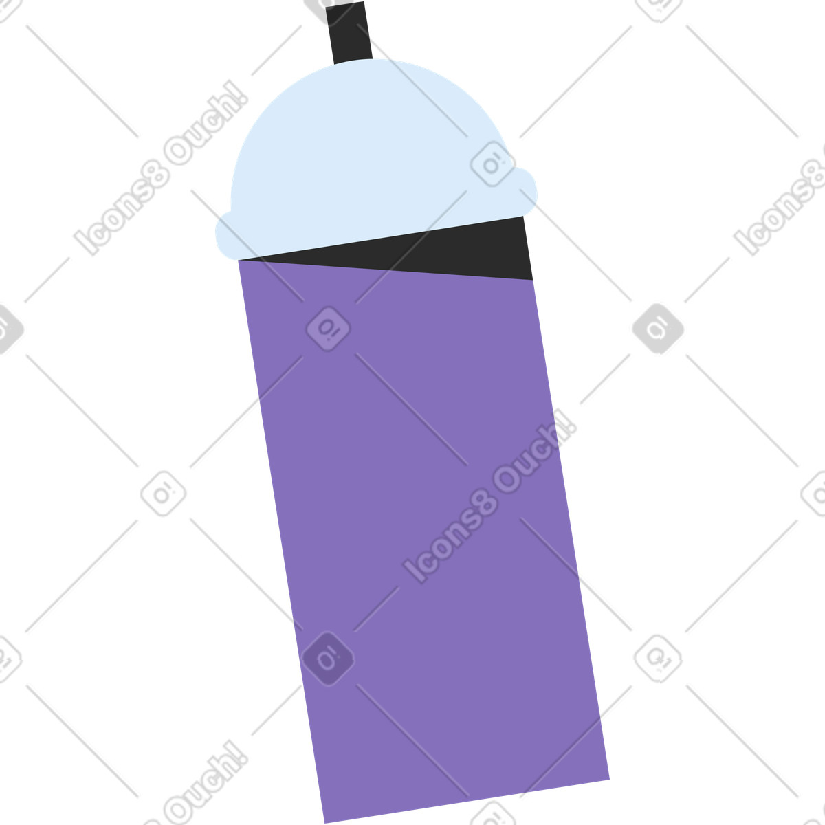 Ilustración Lilac spray paint for graffiti en estilo Marginalia a descargar en PNG y SVG