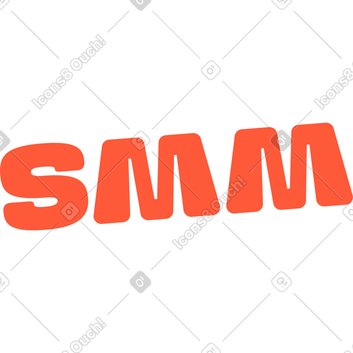 Lettering testo smm illustrazione in stile Beam scarica in PNG, SVG