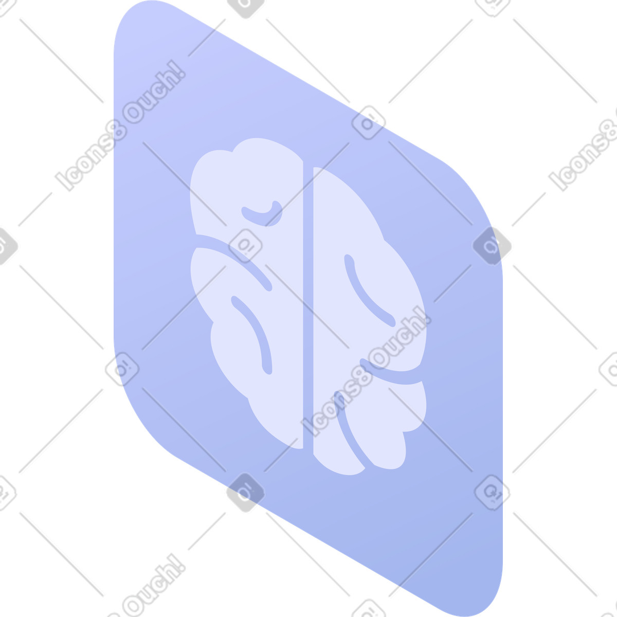 Quantum 스타일의 뇌 아이콘 일러스트레이션 PNG, SVG 다운로드