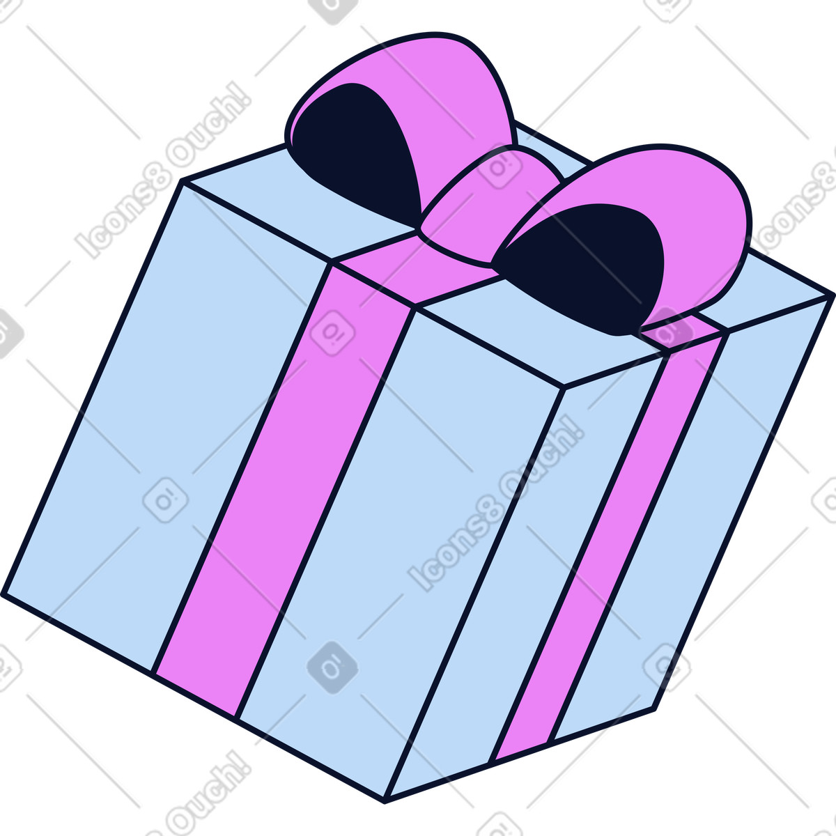 Illustration Boite cadeau dans le style Flexy à télécharger aux formats PNG, SVG