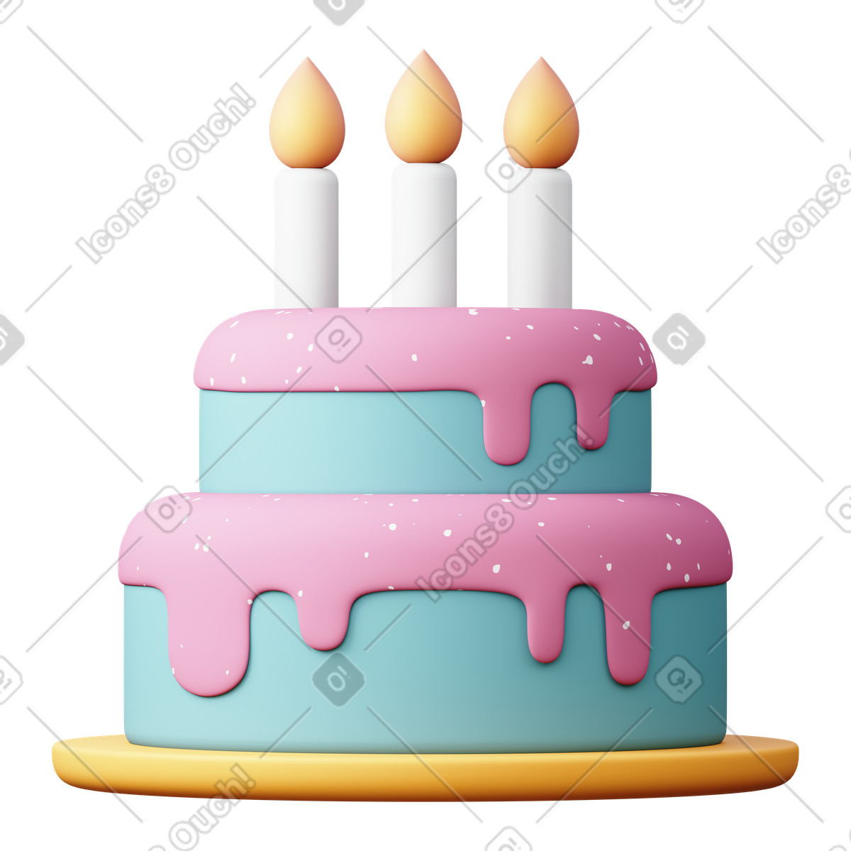 Illustration Gâteau dans le style 3D Sugary à télécharger aux formats PNG, SVG