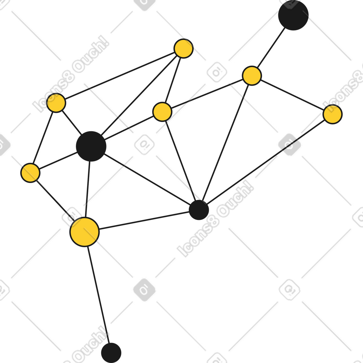 Neural network illustration in Taxi style download in PNG, SVG