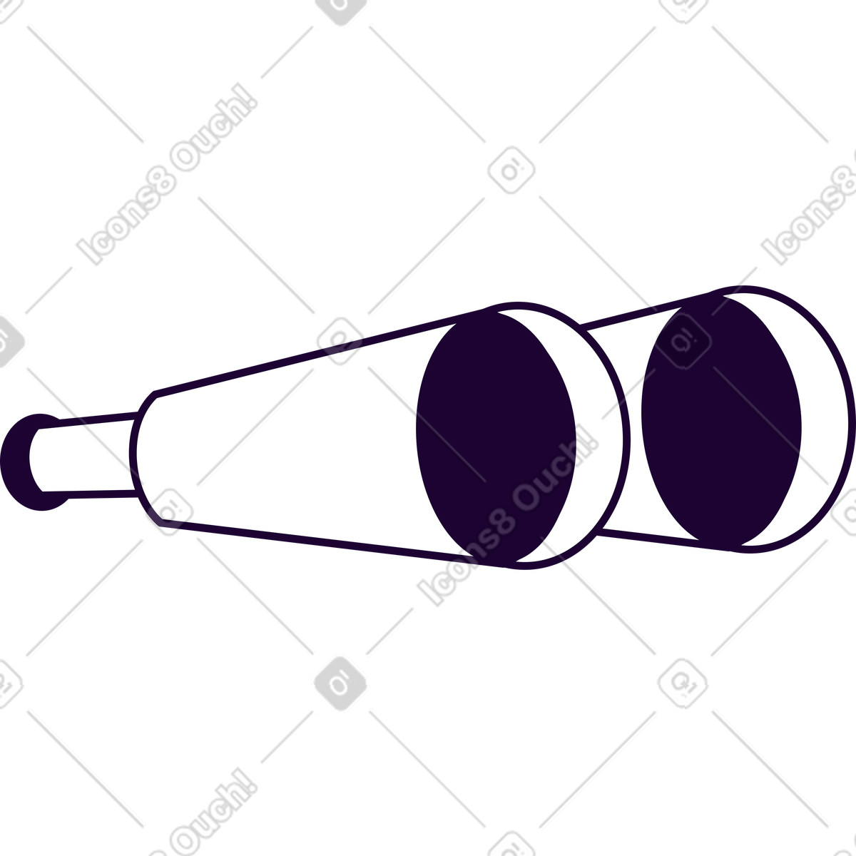 Ilustración Binoculares blancos en estilo Martina a descargar en PNG y SVG
