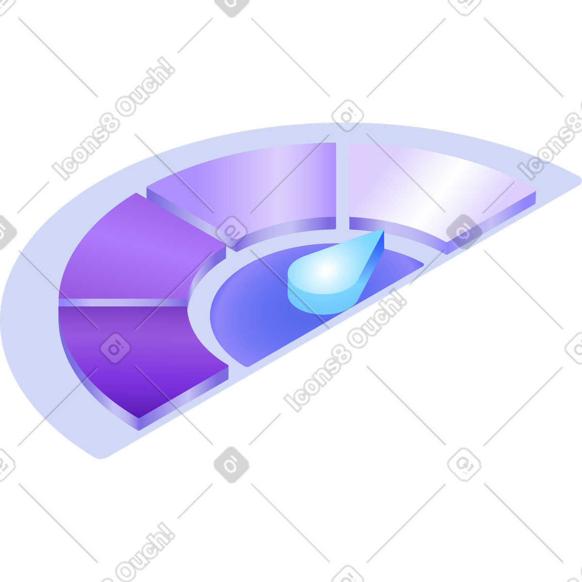 Grafico di miglioramento della soddisfazione del cliente illustrazione in stile Hi-tech scarica in PNG, SVG