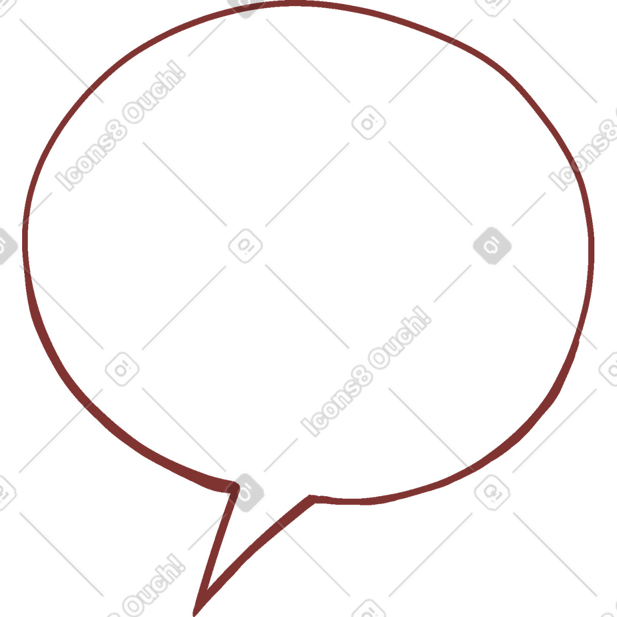 Speech bubble illustration in Sleepy style download in PNG, SVG
