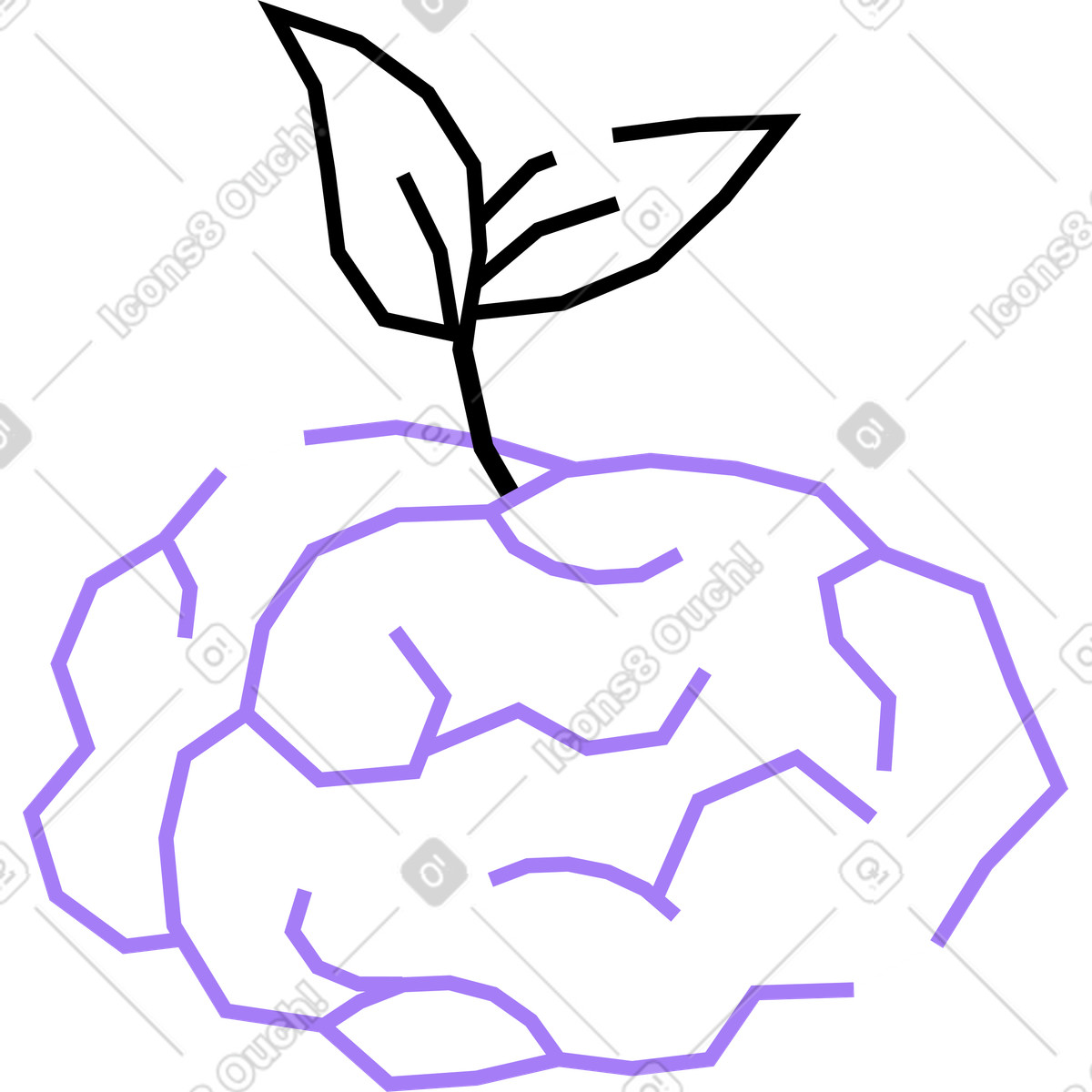 Иллюстрация Головной мозг в стиле Amethyst — скачать в форматах PNG, SVG
