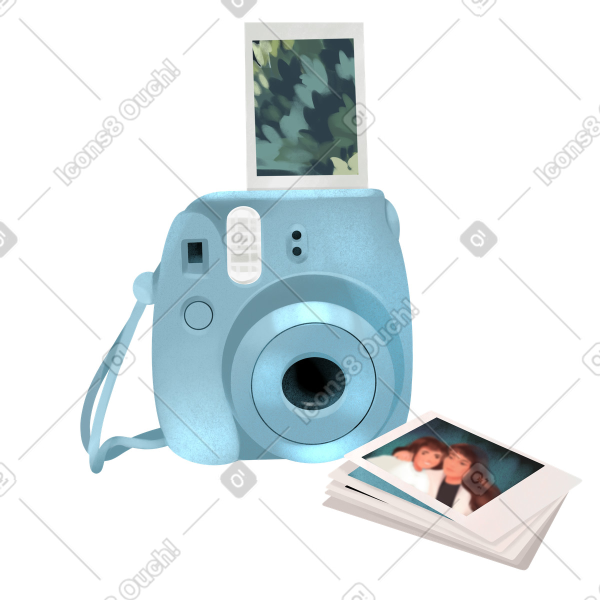 Ilustração de Instant photo camera em no estilo Demure para baixar em PNG, SVG
