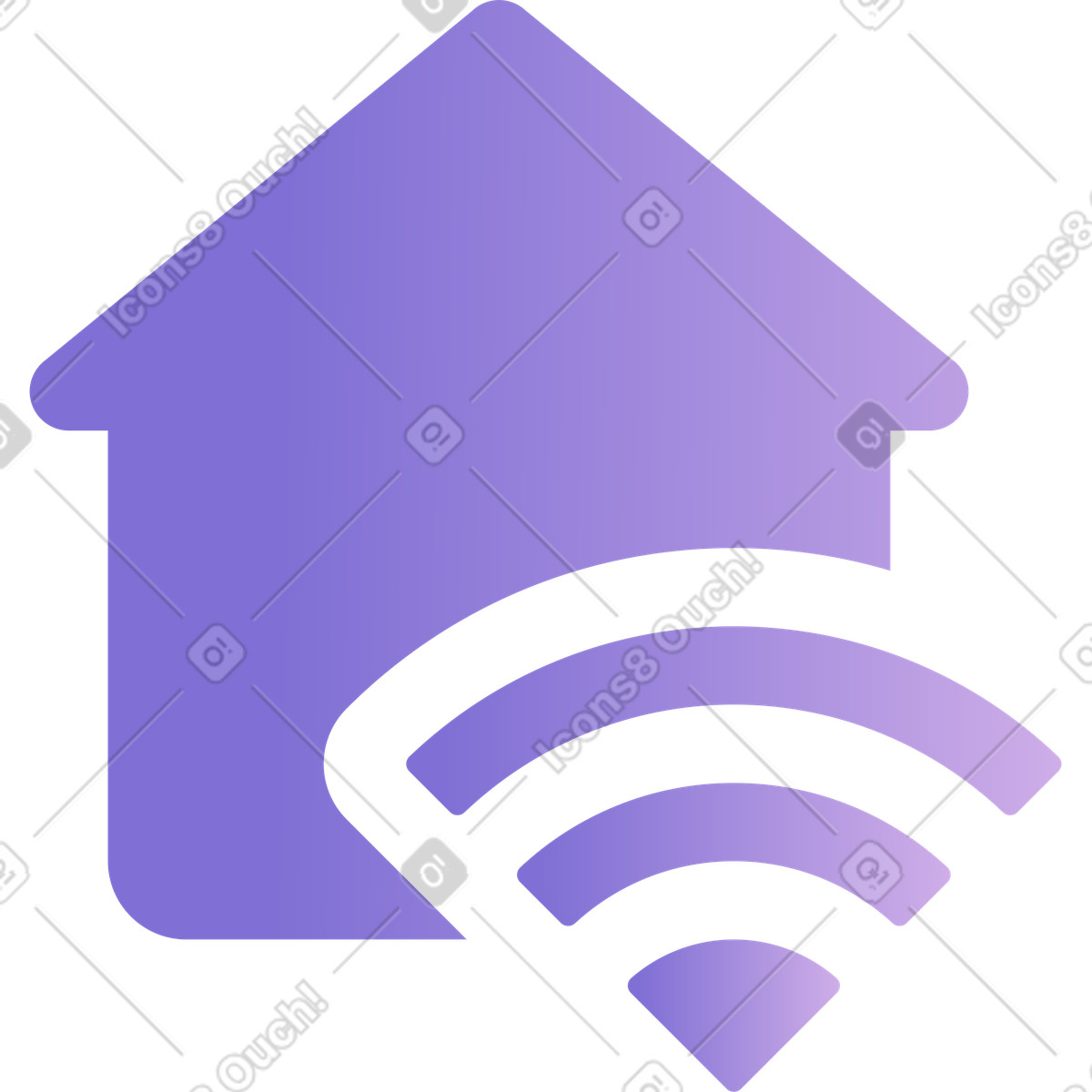 Smart-home-symbol-Illustration im Silky-Stil als Download in PNG, SVG
