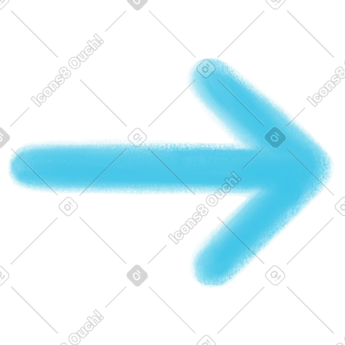 Arrow-Illustration im Mushy-Stil als Download in PNG, SVG