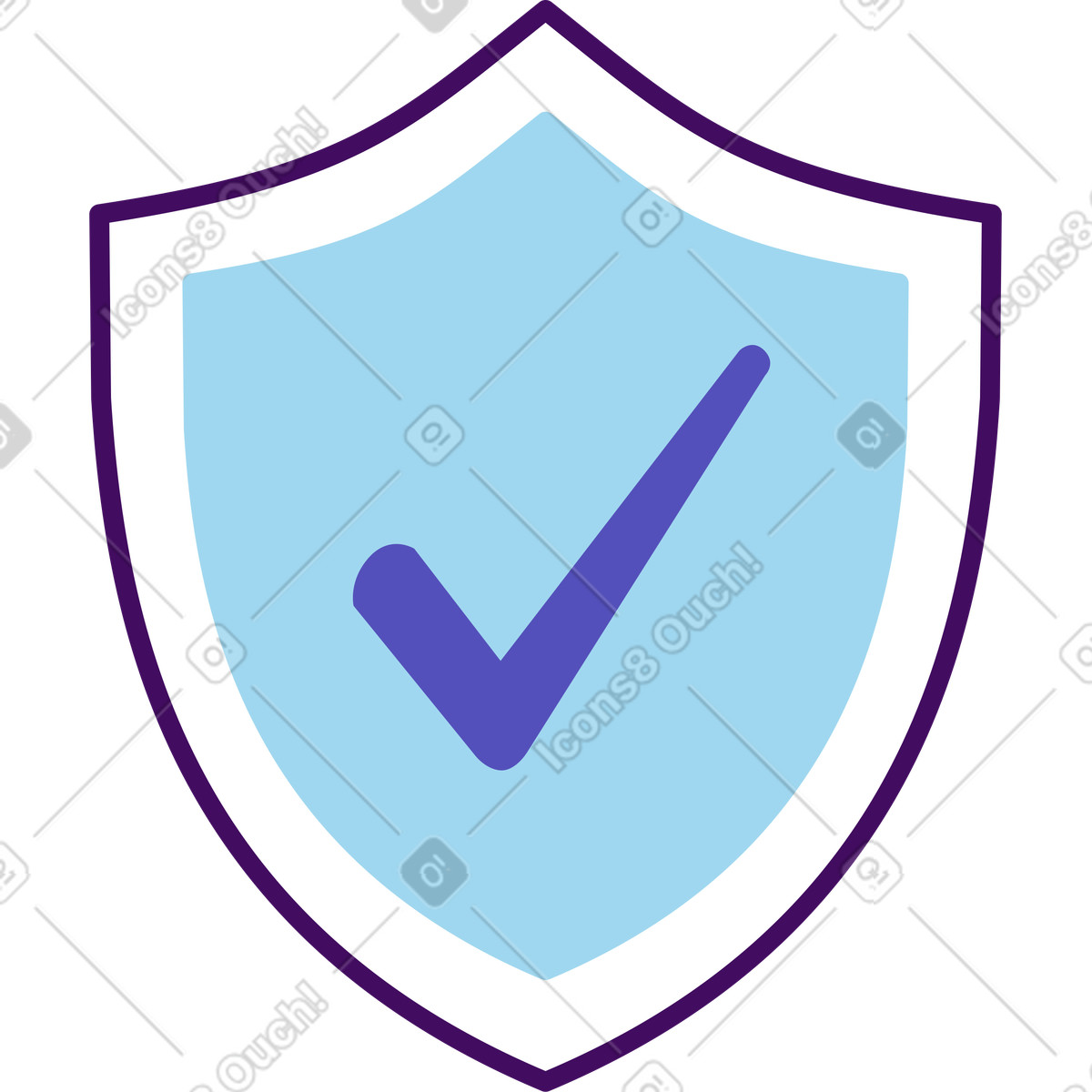 Shield illustration in Simplistic style download in PNG, SVG