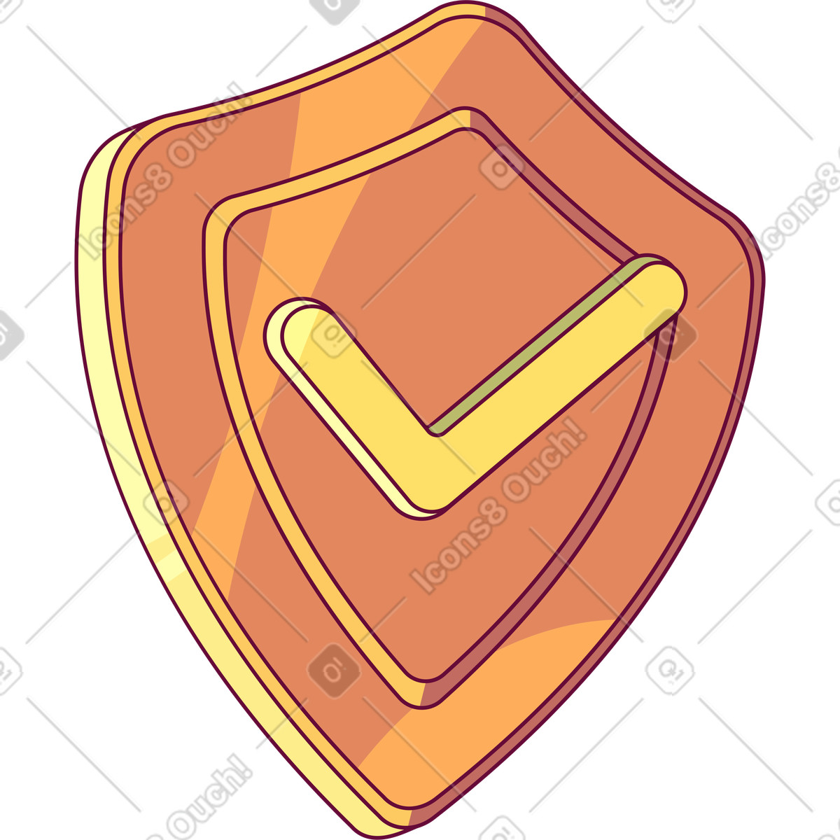Ilustración Escudo en estilo Handy a descargar en PNG y SVG