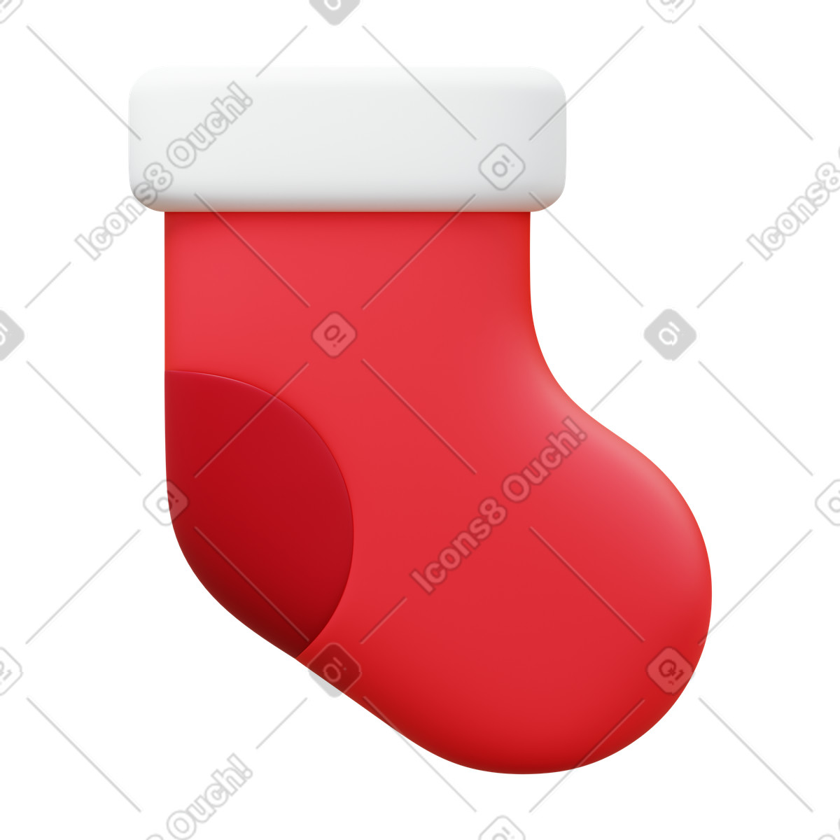 3D Fluency スタイルの Christmas stocking のイラストをPNG、SVG形式でダウンロード