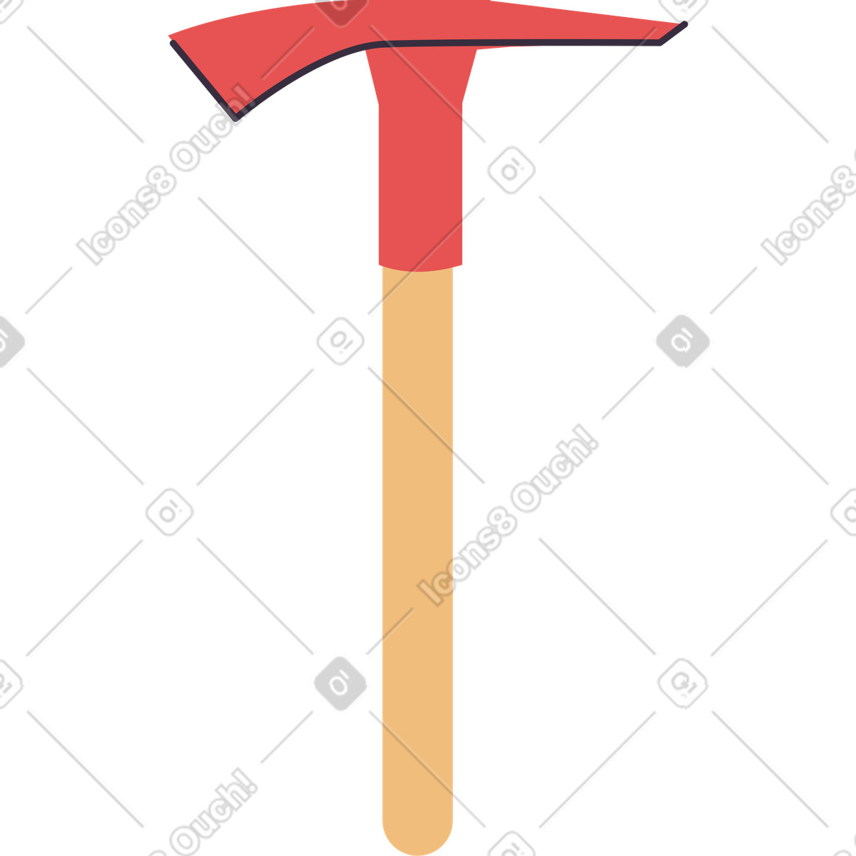 Piccone illustrazione in stile Pale scarica in PNG, SVG
