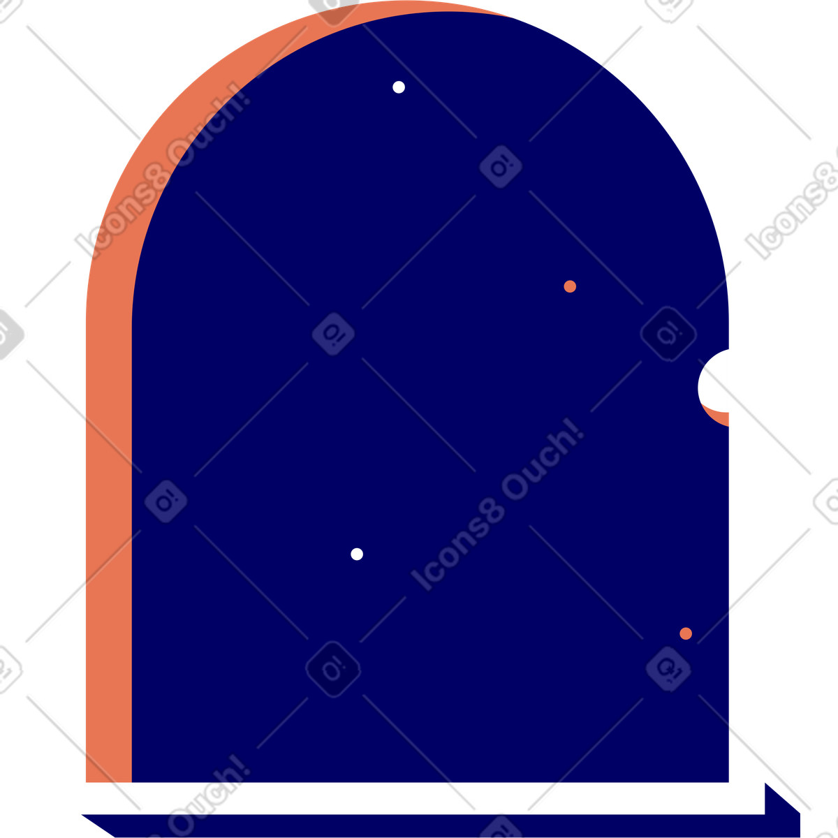 Starry sky in the arched window illustration Lounge style download PNG, SVG